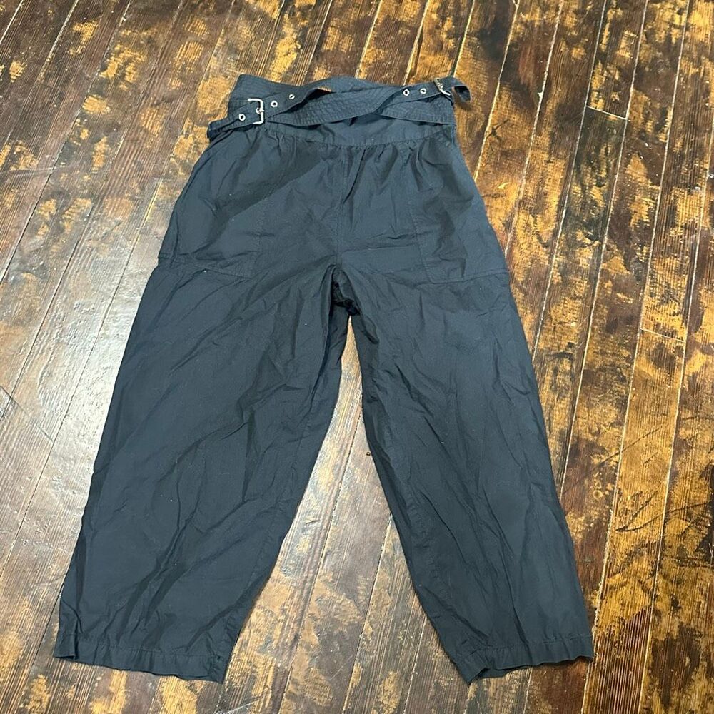 Anthropologie wide leg wrap buckle belt M casual pants